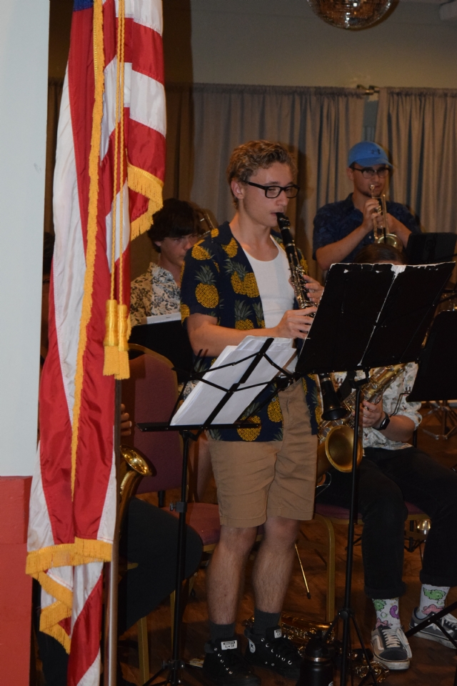 On August 2, 2022 local area high school and college musicians performed a concert for VFW Post Member and World War II Veteran Dominic Critelli. Dominic, who is 102 years of age, joined the students at the end of the concert for an impromptu 30-minute jazz jam session.